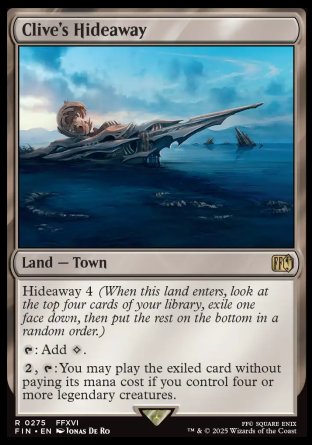 (275) Magic The Gathering Magic: The Gathering - FINAL FANTASY Single: Clive's Hideaway  Rare