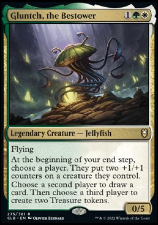 (275) Magic The Gathering Commander Legends: Battle for Baldur's Gate Single: Gluntch, the Bestower Holo Rare