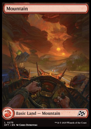 (275) Magic The Gathering Aetherdrift Single: Mountain (V.1)  Land