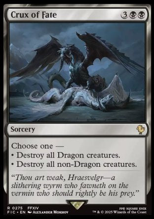 (275) Magic The Gathering Commander: Magic: The Gathering - FINAL FANTASY Single: Crux of Fate  Rare