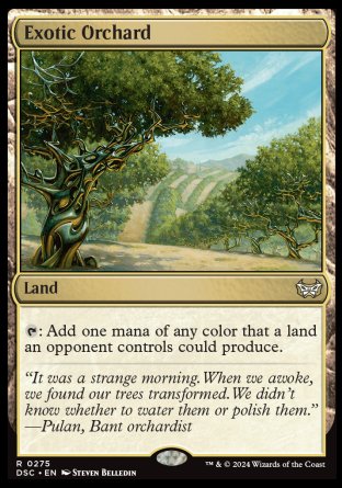 (275) Magic The Gathering Commander: Duskmourn: House of Horror Single: Exotic Orchard  Rare