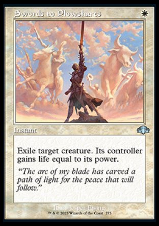 (275) Magic The Gathering Dominaria Remastered: Extras Single: Swords to Plowshares  Uncommon