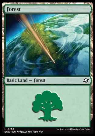 (276) Magic The Gathering Edge of Eternities Single: Forest (V.3) Holo Land
