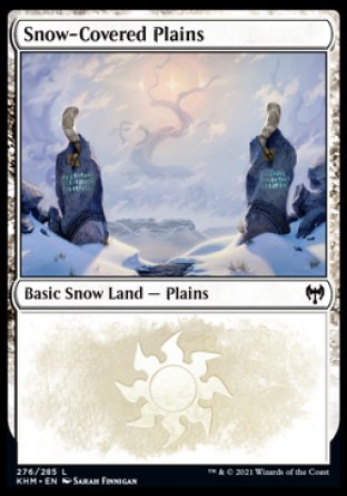 (276/285) Magic The Gathering Kaldheim Single: Snow-Covered Plains (V.1) Holo Land