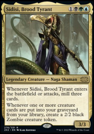 (276) Magic The Gathering Double Masters 2022 Single: Sidisi, Brood Tyrant Holo Rare