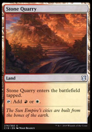 (276) Magic The Gathering Commander 2019 Single: Stone Quarry  Uncommon