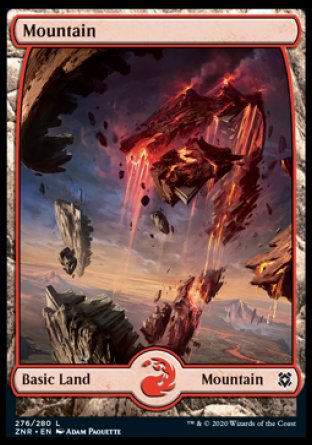 (276/280) Magic The Gathering Zendikar Rising Single: Mountain (V.2) Holo Land