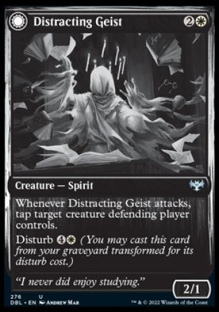 (276) Magic The Gathering Innistrad: Double Feature Single: Distracting Geist // Clever Distraction Holo Uncommon
