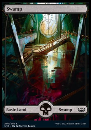 (276) Magic The Gathering Streets of New Capenna Single: Swamp (V.1) Holo Land