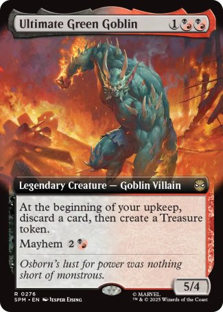 (276) Magic The Gathering Magic: The Gathering | Marvel's Spider-Man: Extras Single: Ultimate Green Goblin Holo Rare