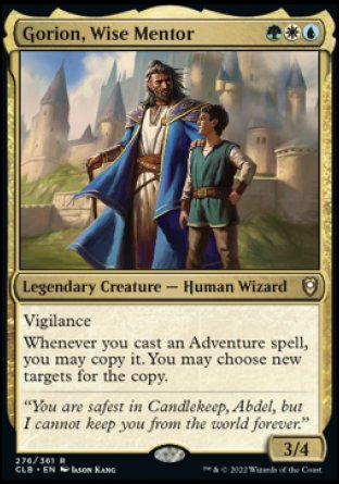 (276) Magic The Gathering Commander Legends: Battle for Baldur's Gate Single: Gorion, Wise Mentor Holo Rare