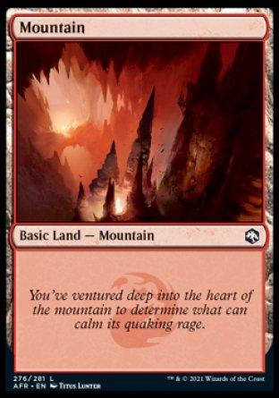 (276) Magic The Gathering Adventures in the Forgotten Realms Single: Mountain (V.3) Holo Land