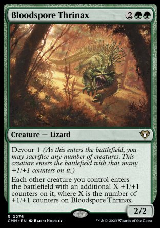 (276) Magic The Gathering Commander Masters Single: Bloodspore Thrinax Holo Rare