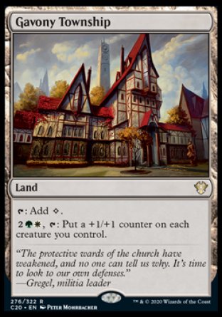 (276/322) Magic The Gathering Commander: Ikoria Single: Gavony Township  Rare