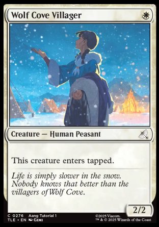 (276) Magic The Gathering Magic: The Gathering | Avatar: The Last Airbender: Eternal Single: Wolf Cove Villager (V.2) Holo Common