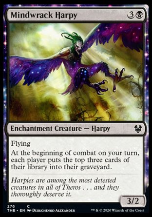 (276) Magic The Gathering Theros Beyond Death: Extras Single: Mindwrack Harpy  Common