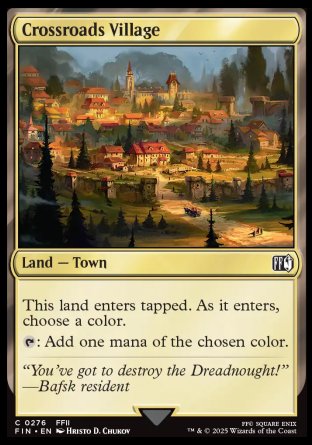 (276) Magic The Gathering Magic: The Gathering - FINAL FANTASY Single: Crossroads Village Holo Common