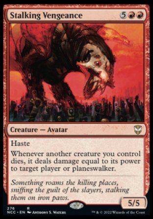 (276) Magic The Gathering Commander: Streets of New Capenna Single: Stalking Vengeance  Rare