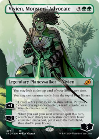 (277) Magic The Gathering Ikoria: Lair of Behemoths: Extras Single: Vivien, Monsters' Advocate Holo Mythic