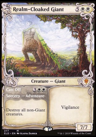 (277) Magic The Gathering Throne of Eldraine: Extras Single: Realm-Cloaked Giant // Cast Off Holo Mythic