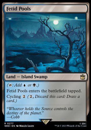 (277) Magic The Gathering Universes Beyond: Doctor Who Single: Fetid Pools Holo Rare