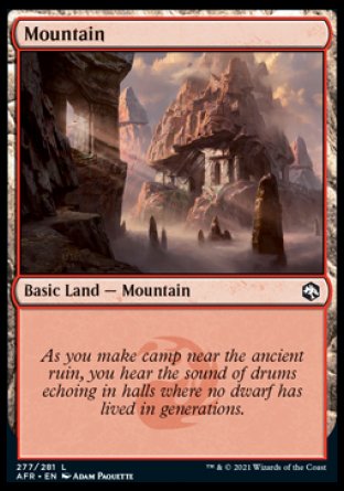 (277) Magic The Gathering Adventures in the Forgotten Realms Single: Mountain (V.4) Holo Land