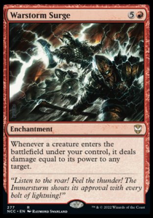 (277) Magic The Gathering Commander: Streets of New Capenna Single: Warstorm Surge  Rare