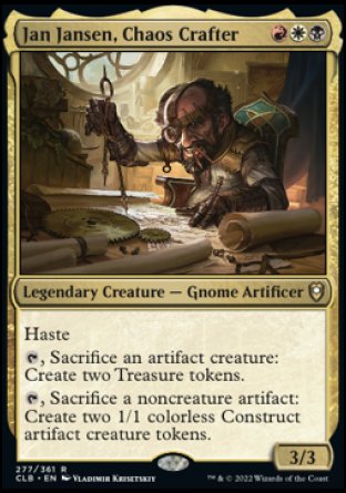 (277) Magic The Gathering Commander Legends: Battle for Baldur's Gate Single: Jan Jansen, Chaos Crafter  Rare