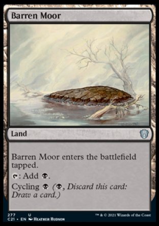 (277) Magic The Gathering Commander: Strixhaven Single: Barren Moor  Uncommon