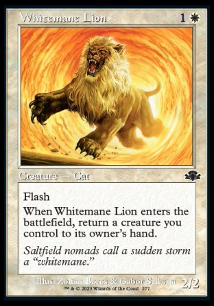 (277) Magic The Gathering Dominaria Remastered: Extras Single: Whitemane Lion  Common