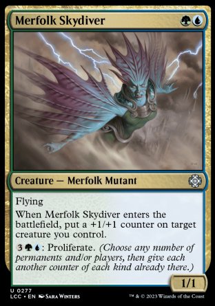 (277) Magic The Gathering Commander: The Lost Caverns of Ixalan Single: Merfolk Skydiver  Uncommon