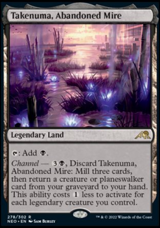 (278) Magic The Gathering Kamigawa: Neon Dynasty Single: Takenuma, Abandoned Mire  Rare