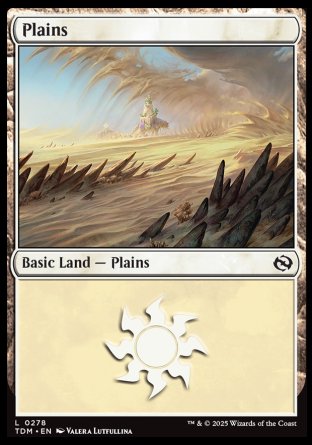 (278) Magic The Gathering Tarkir: Dragonstorm Single: Plains (V.3)  Land