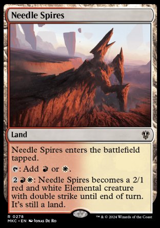 (278) Magic The Gathering Commander: Murders at Karlov Manor Single: Needle Spires  Rare