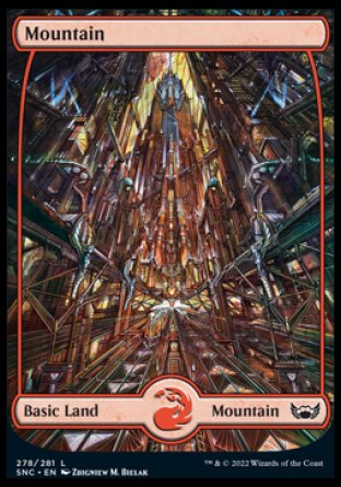 (278) Magic The Gathering Streets of New Capenna Single: Mountain (V.1) Holo Land