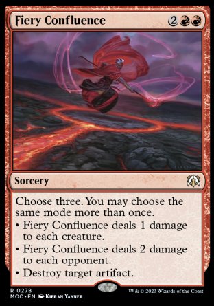 (278) Magic The Gathering Commander: March of the Machine Single: Fiery Confluence  Rare