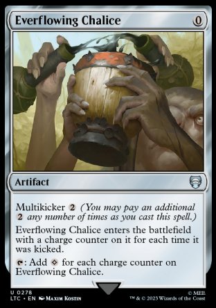 (278) Magic The Gathering Commander: The Lord of the Rings: Tales of Middle-earth Single: Everflowing Chalice  Uncommon