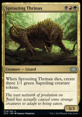 (278) Magic The Gathering Double Masters 2022 Single: Sprouting Thrinax  Uncommon