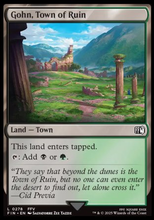 (278) Magic The Gathering Magic: The Gathering - FINAL FANTASY Single: Gohn, Town of Ruin Holo Land