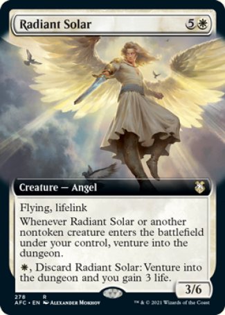 (278) Magic The Gathering Commander: Adventures in the Forgotten Realms: Extras Single: Radiant Solar  Rare
