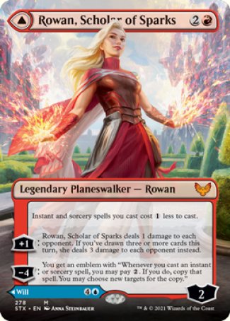 (278) Magic The Gathering Strixhaven: School of Mages: Extras Single: Rowan, Scholar of Sparks // Will, Scholar of Frost  Mythic