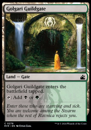 (278) Magic The Gathering Ravnica Remastered Single: Golgari Guildgate  Common