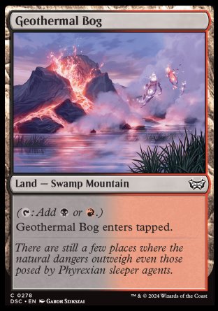 (278) Magic The Gathering Commander: Duskmourn: House of Horror Single: Geothermal Bog  Common
