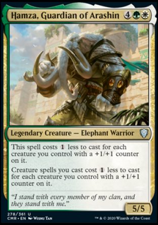 (278/361) Magic The Gathering Commander Legends Single: Hamza, Guardian of Arashin Holo Uncommon