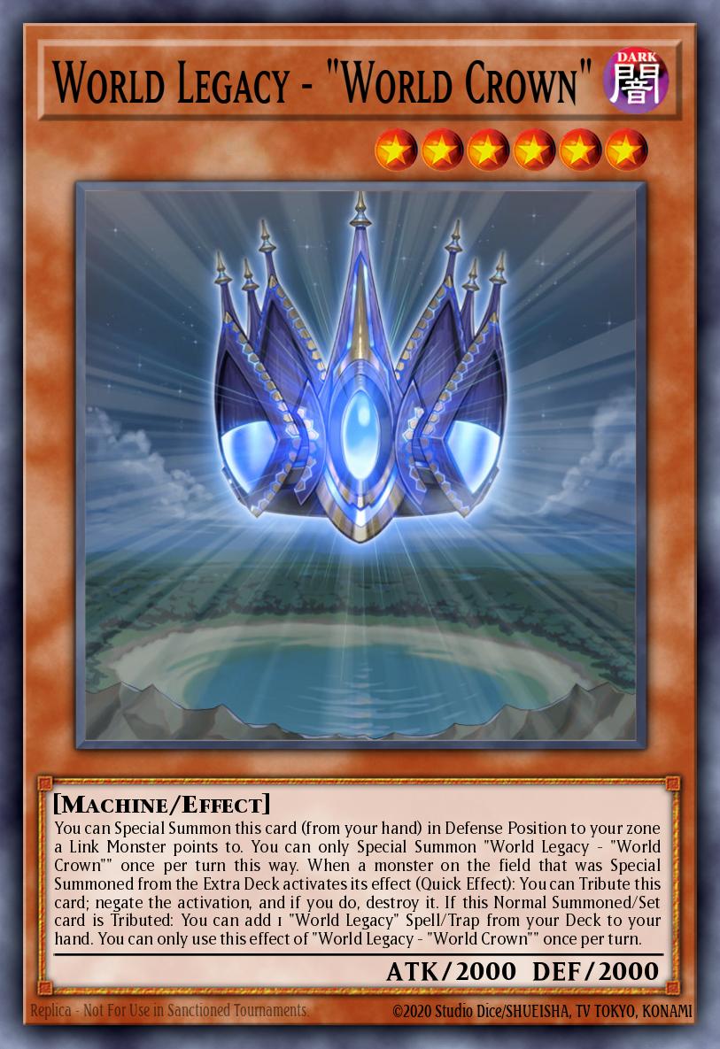 (082) YuGiOh TCG MP19: 2019 Gold Sarcophagus Tin Mega Pack Single: World Legacy - World Crown  Super Rare