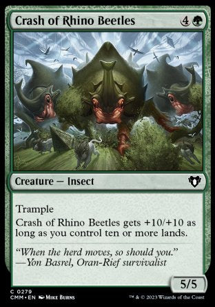 (279) Magic The Gathering Commander Masters Single: Crash of Rhino Beetles Holo Common