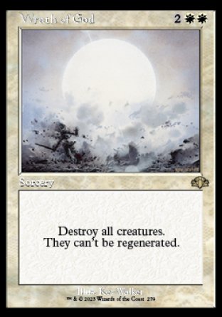 (279) Magic The Gathering Dominaria Remastered: Extras Single: Wrath of God (V.1) Holo Rare