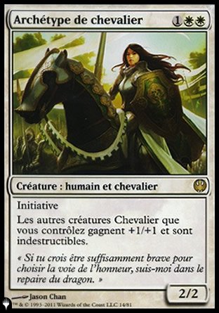 (020) Magic The Gathering The List Single: Knight Exemplar (V.1)  Rare