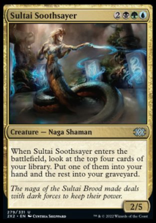 (279) Magic The Gathering Double Masters 2022 Single: Sultai Soothsayer  Uncommon