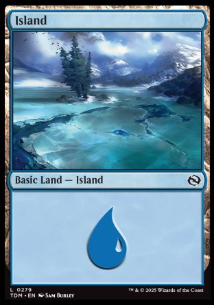 (279) Magic The Gathering Tarkir: Dragonstorm Single: Island (V.2)  Land